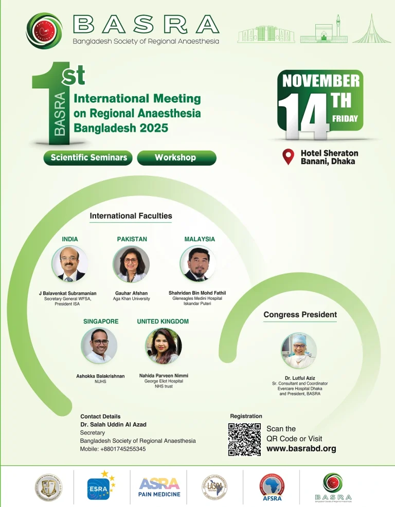 1st BASRA International Meeting on Regional Anaesthesia, Bangladesh